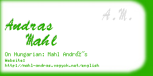 andras mahl business card